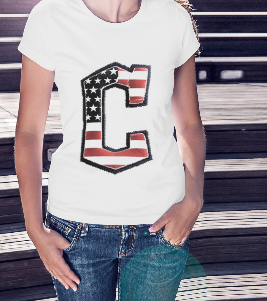 Cleveland Guardians American Flag Hat 2026 Patriotic Giveaway T-Shirt
