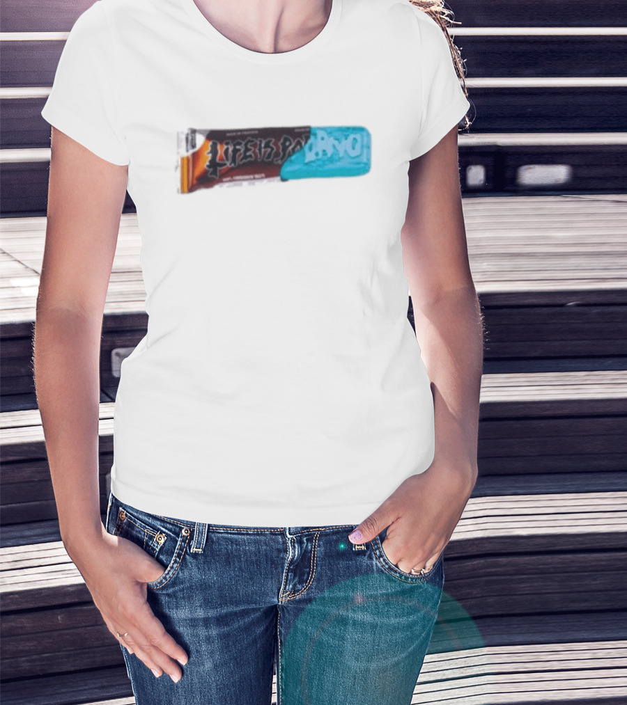 Life Is Porno Protein Bar Wrapper T-Shirt
