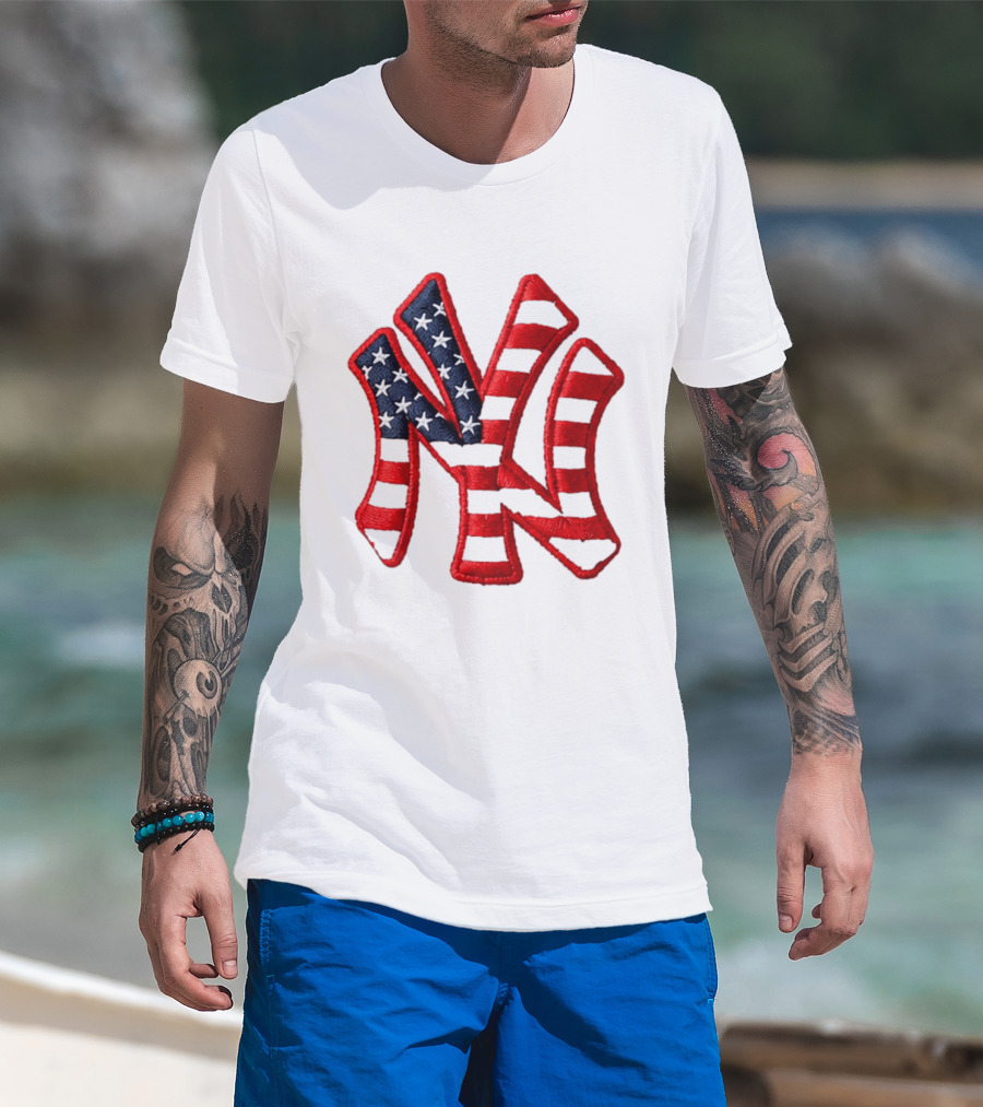 Yankees 4th Of July Stars And Stripes NY 2026 Giveaway T-Shirt