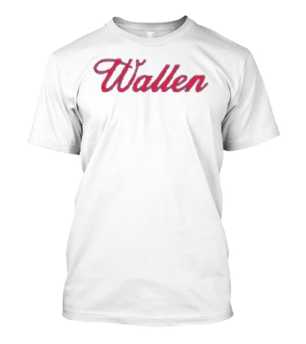 Morgan Wallen Home Of The Brave Worn Red Script T-Shirt