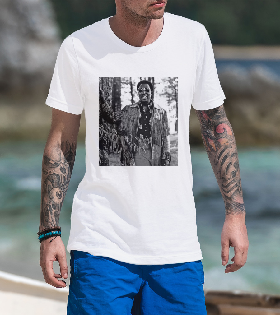 Clarence Carter Singer Fringe Jacket And Sunglasses Outdoors T-Shirt