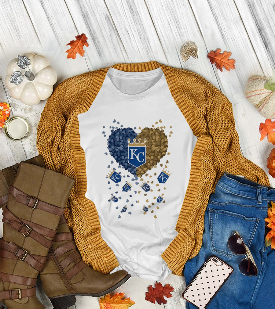 Kansas City Royals Heart KC Emblem MLB 2026 T-Shirt