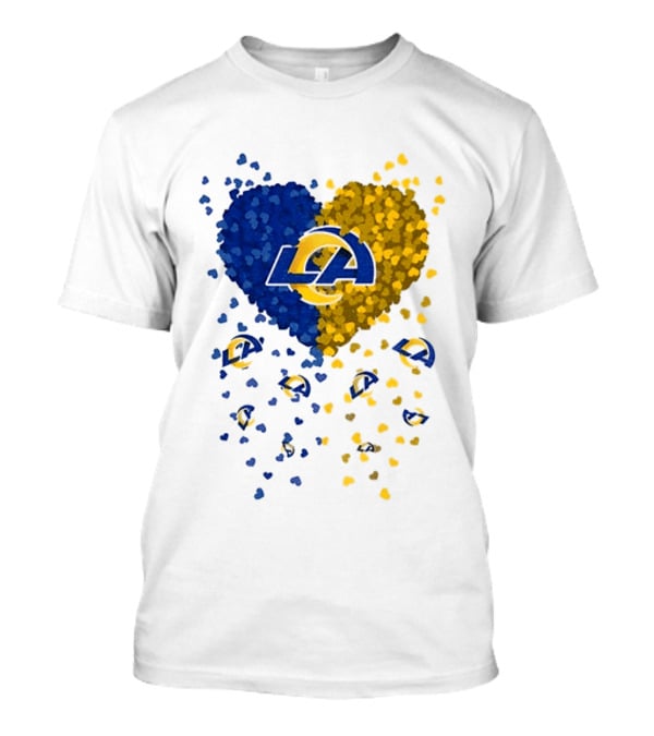 Los Angeles Rams Heart Logo 2026 Football Fanwear T-Shirt