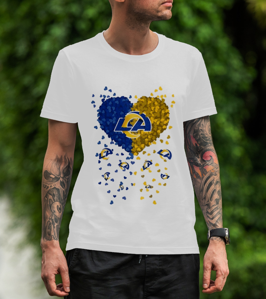 Los Angeles Rams Heart Logo 2026 Football Fanwear T-Shirt