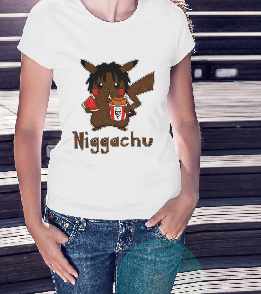 Pikachu X Nigga Niggachu KFC Meme T-Shirt