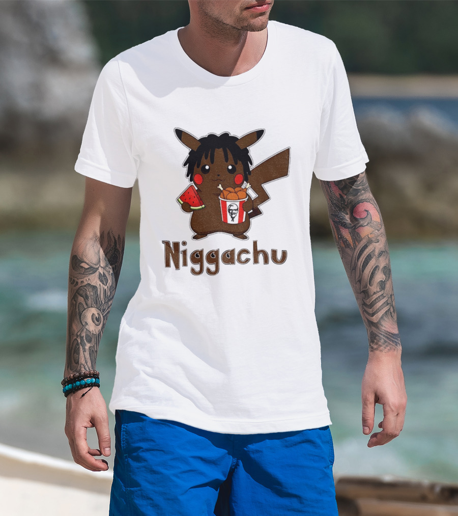Pikachu X Nigga Niggachu KFC Meme T-Shirt