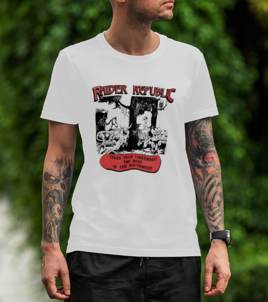 Raider Republic Texas Tech University Best In The Southwest Cowboy T-Shirt