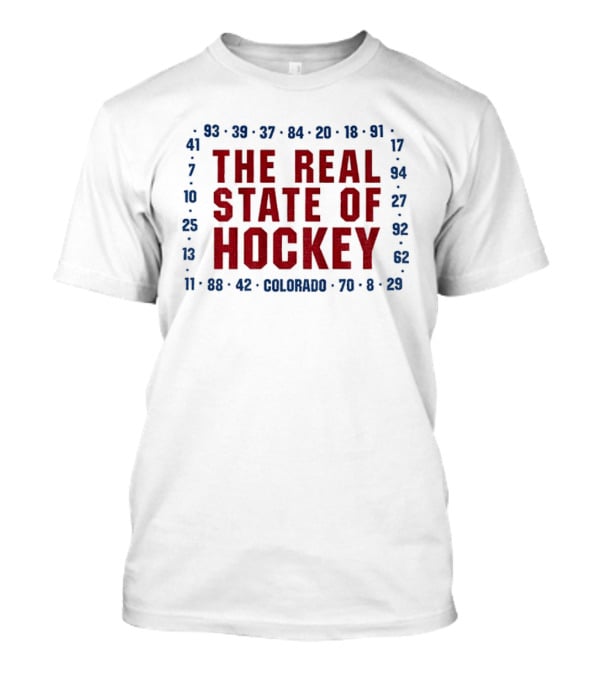 The Real State Of Hockey Colorado Numbers NHL 2026 T-Shirt