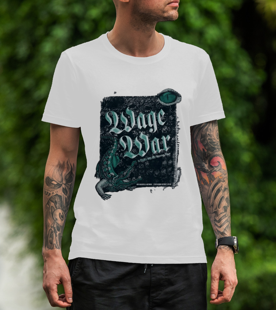 Wage War It Calls Me By Name Tour Detroit MI May 15 2026 Alligator Eye T-Shirt