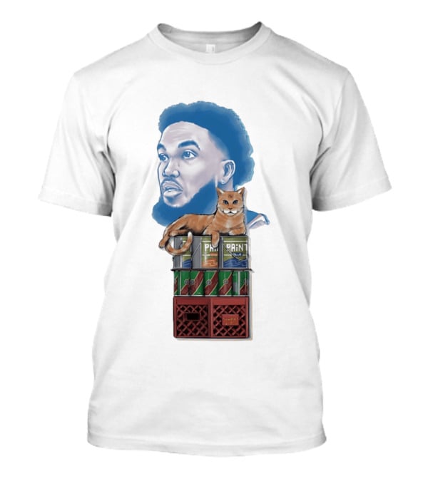 Karl Anthony Towns New York Knicks Bodega Cat And Paint Cans T-Shirt