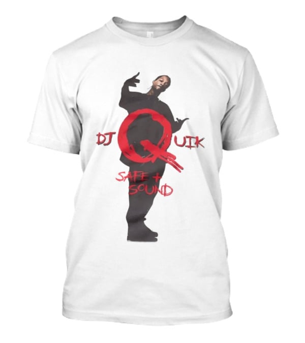 DJ Quik Safe Sound Album Cover Art Featuring Bold Red Lettering T-Shirt