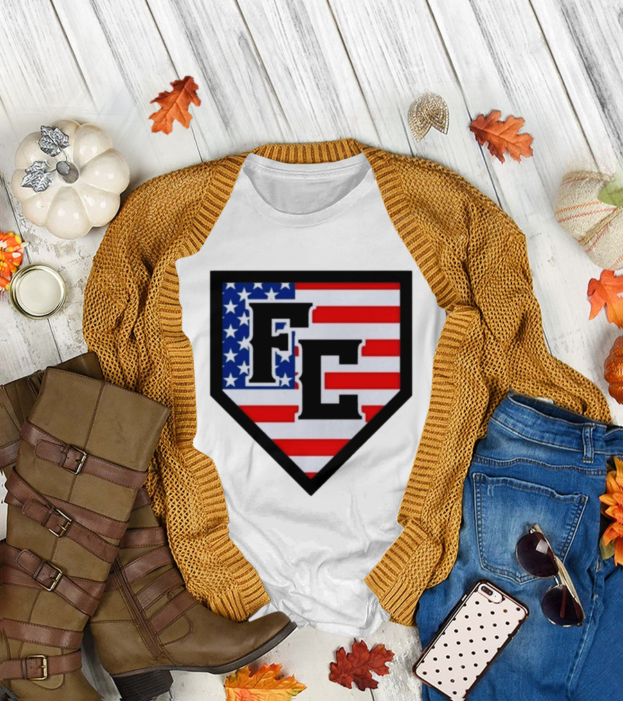 FC Patriotic Home Plate USA Flag White Regular 5000 T-Shirt