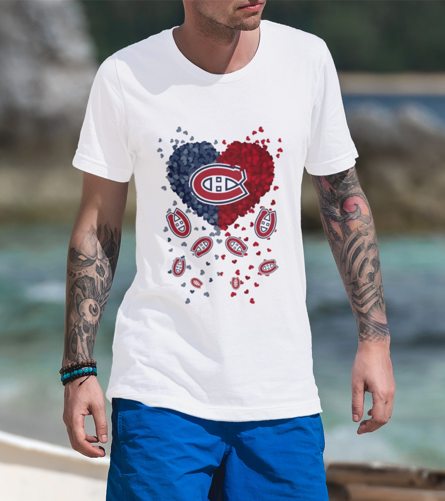 Montreal Canadiens Heart NHL 2026 Team Pride T-Shirt