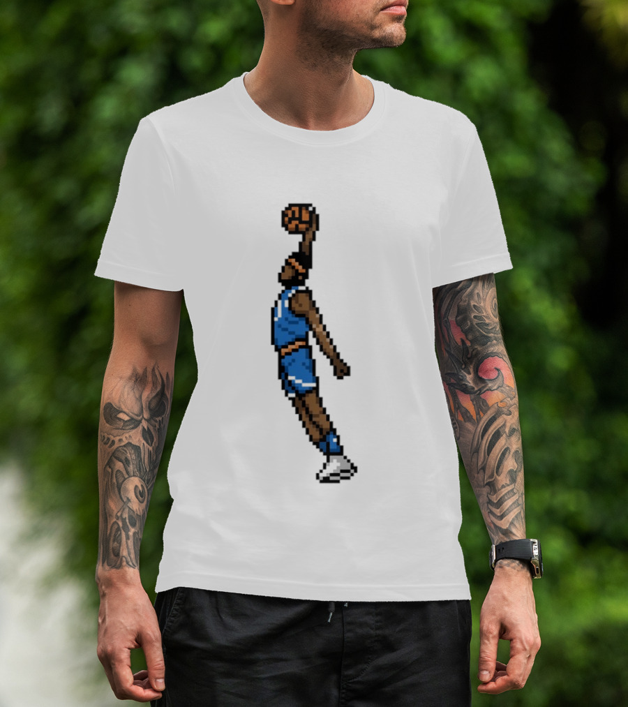 Mitchell Robinson Return Of The Mitch New York Knicks 8 Bit Retro Basketball Dunk T-Shirt