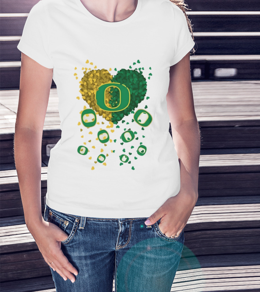 Oregon Ducks Football Heart 2026 T-Shirt
