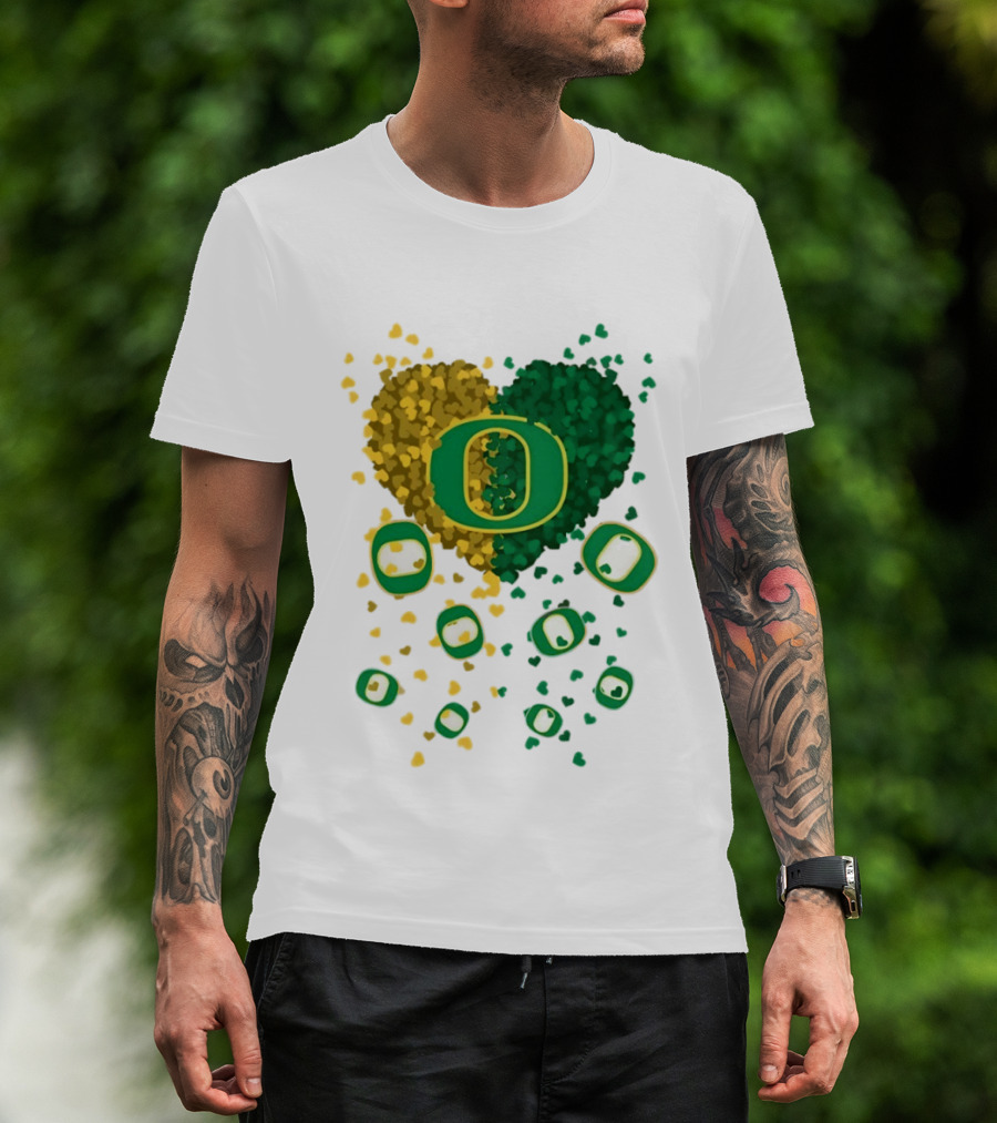 Oregon Ducks Football Heart 2026 T-Shirt