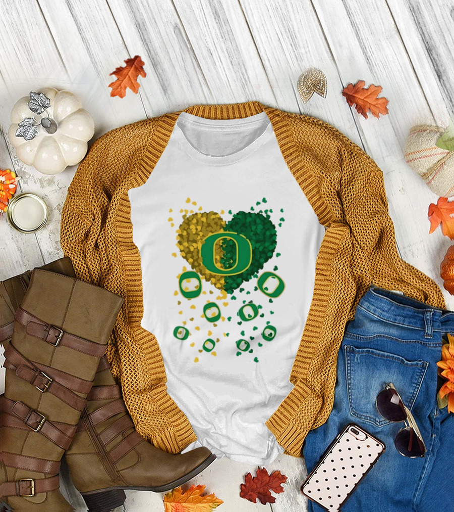 Oregon Ducks Football Heart 2026 T-Shirt