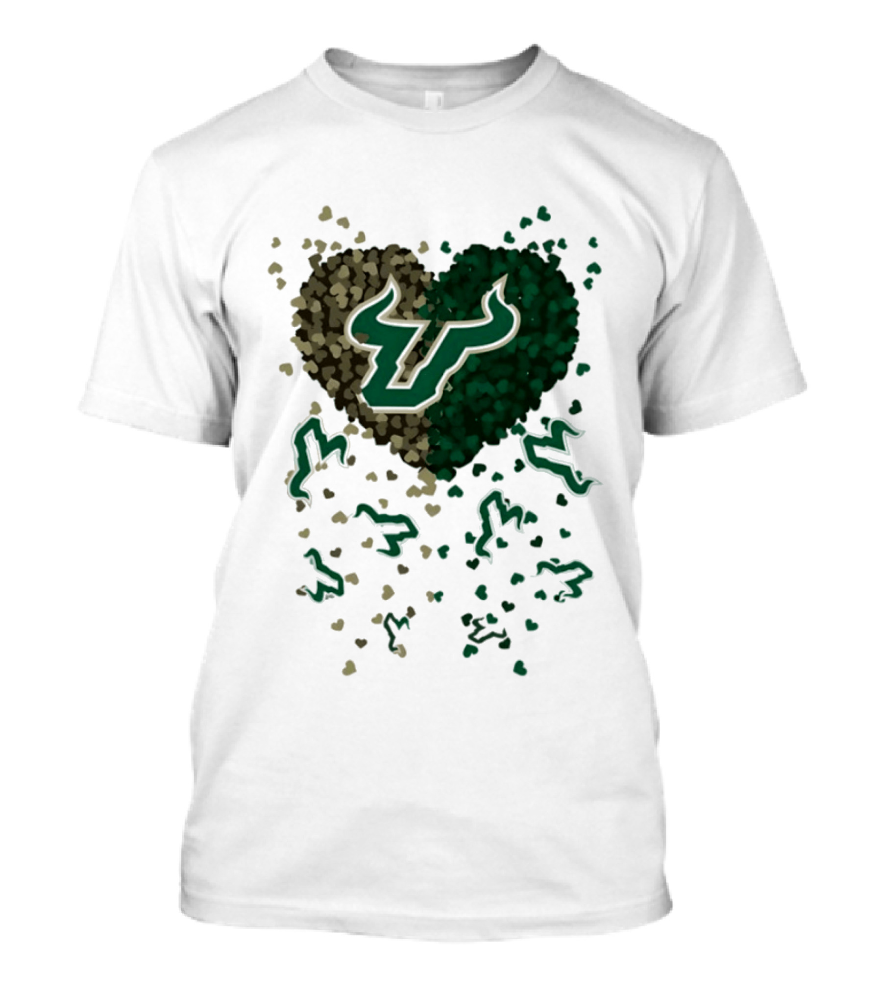 Heart Of South Florida Bulls 2026 Camo Green Bulls Fans T-Shirt