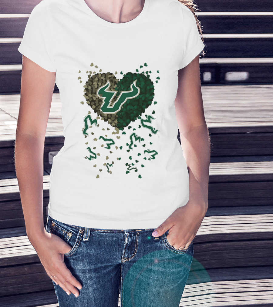 Heart Of South Florida Bulls 2026 Camo Green Bulls Fans T-Shirt