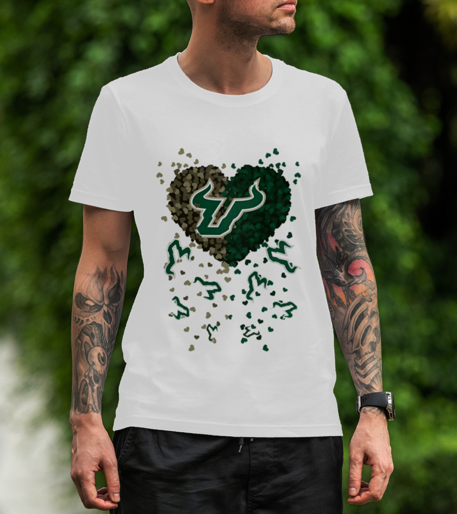 Heart Of South Florida Bulls 2026 Camo Green Bulls Fans T-Shirt