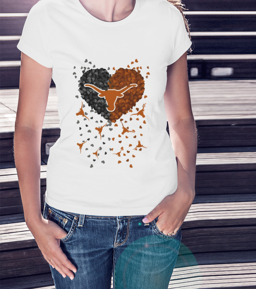 Heart Of Texas Longhorns Football 2026 Iconic Longhorn Logo Texas Pride T-Shirt