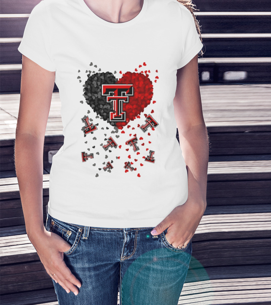 Texas Tech Red Raiders Heart 2026 Football Fan Gear T-Shirt
