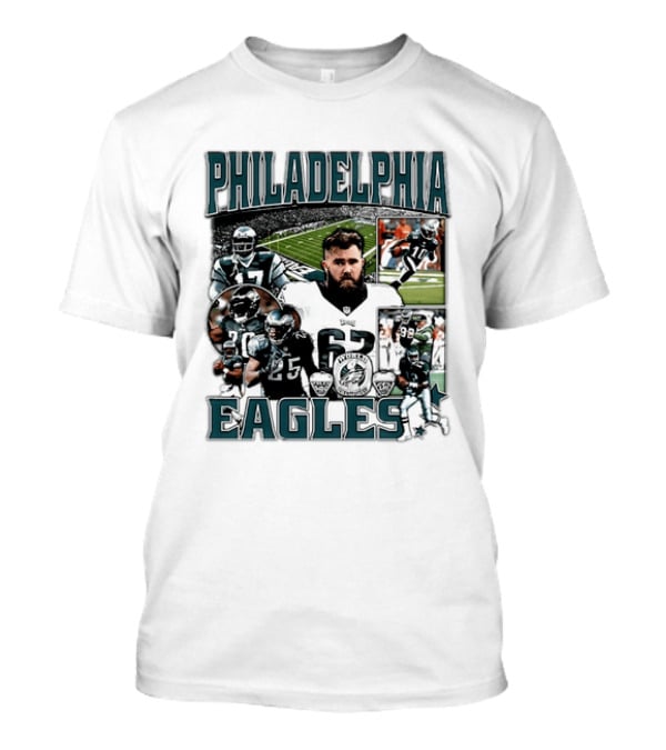 Philadelphia Eagles Football 90s Bootleg Players Collage T-Shirt