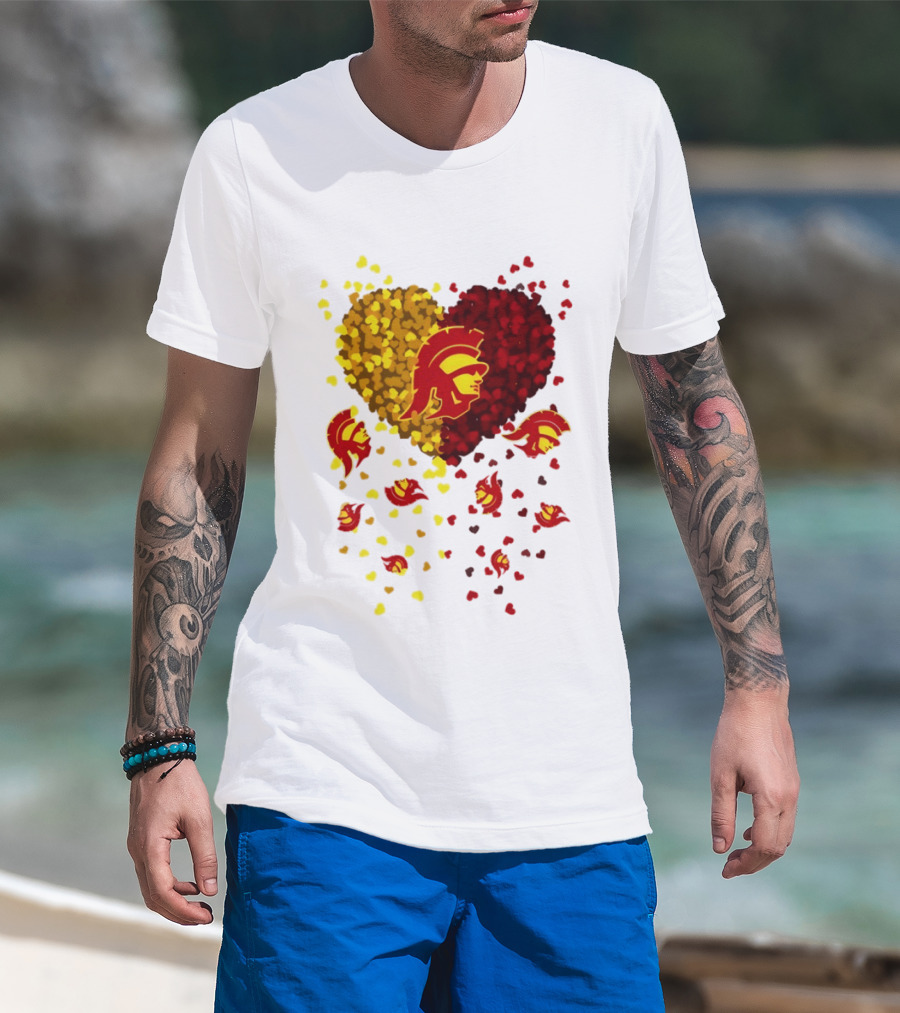 USC Trojans Heart Football 2026 Fan T-Shirt