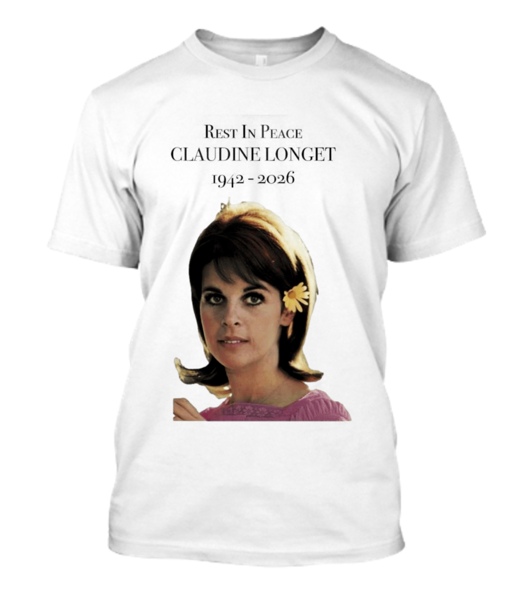 Rest In Peace Claudine Longet 1942 2026 Floral T-Shirt