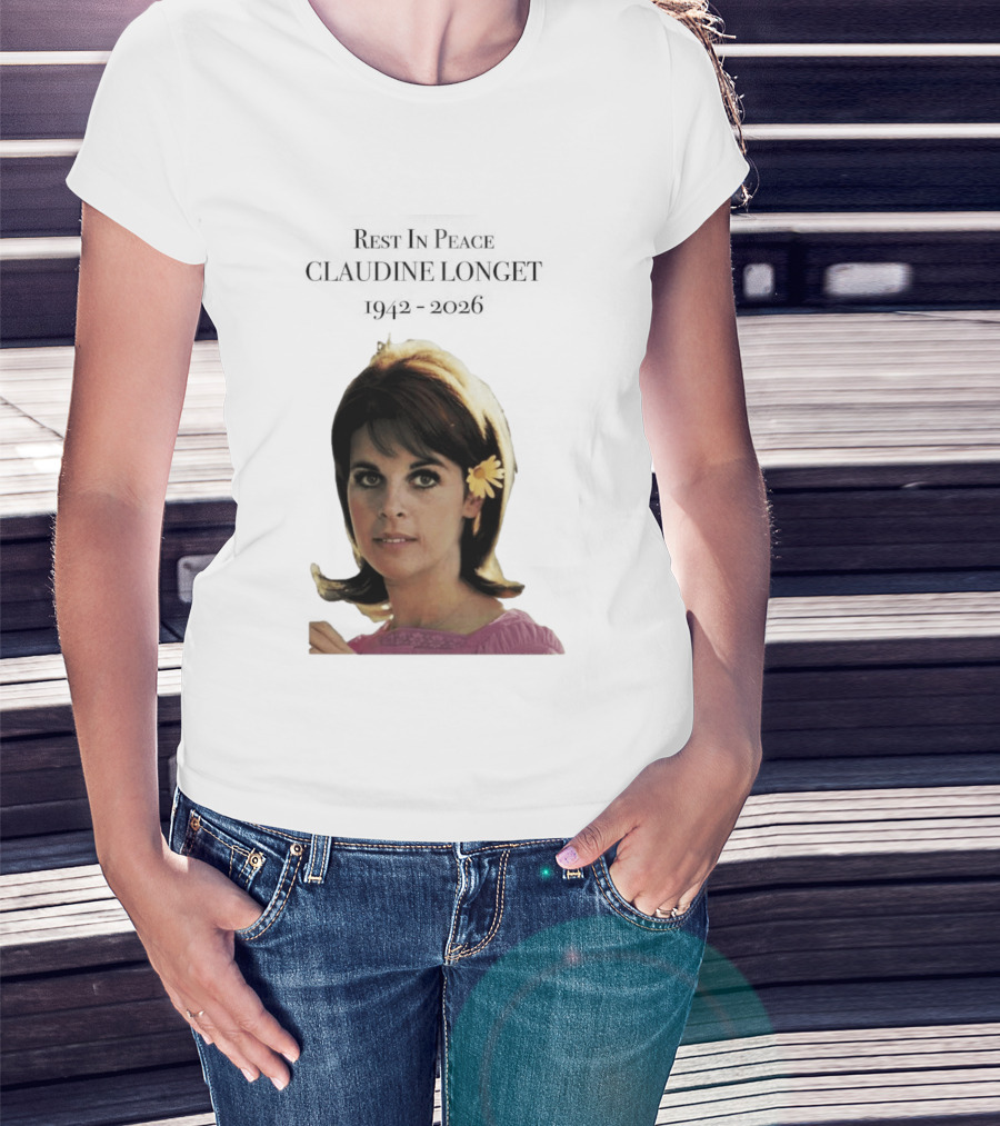 Rest In Peace Claudine Longet 1942 2026 Floral T-Shirt