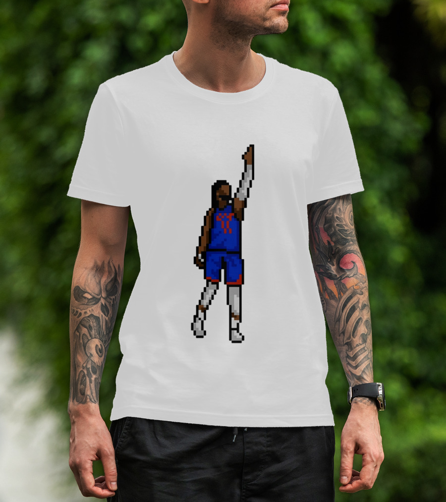 Jalen Brunson Clutch Pixel Art New York Knicks Basketball T-Shirt