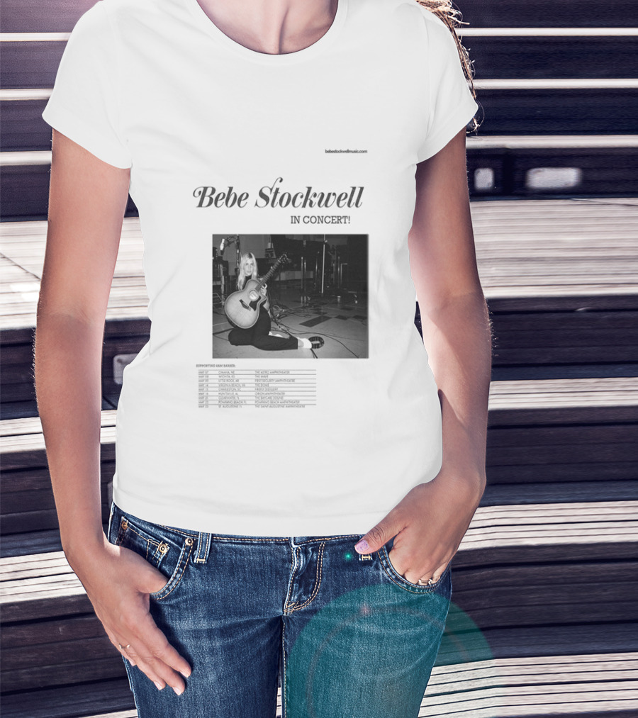 Bebe Stockwell In Concert Tour 2026 Dates Featuring Sam Barber T-Shirt