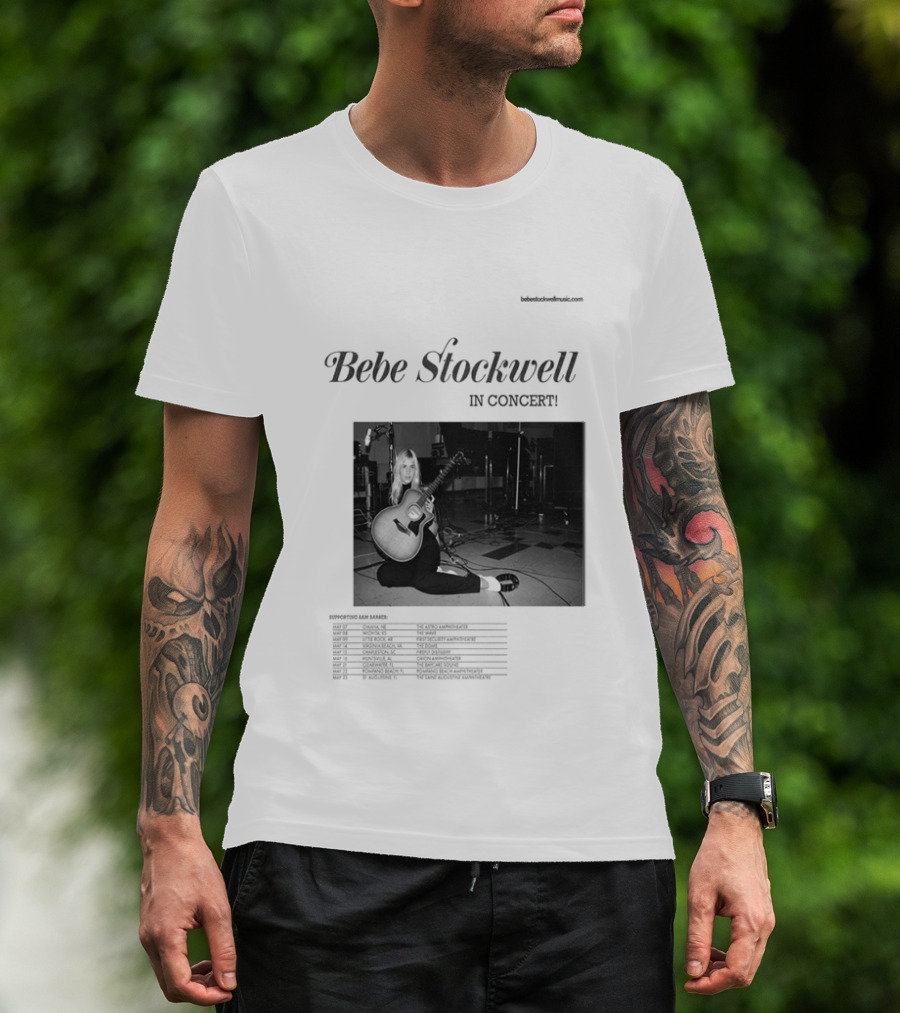 Bebe Stockwell In Concert Tour 2026 Dates Featuring Sam Barber T-Shirt