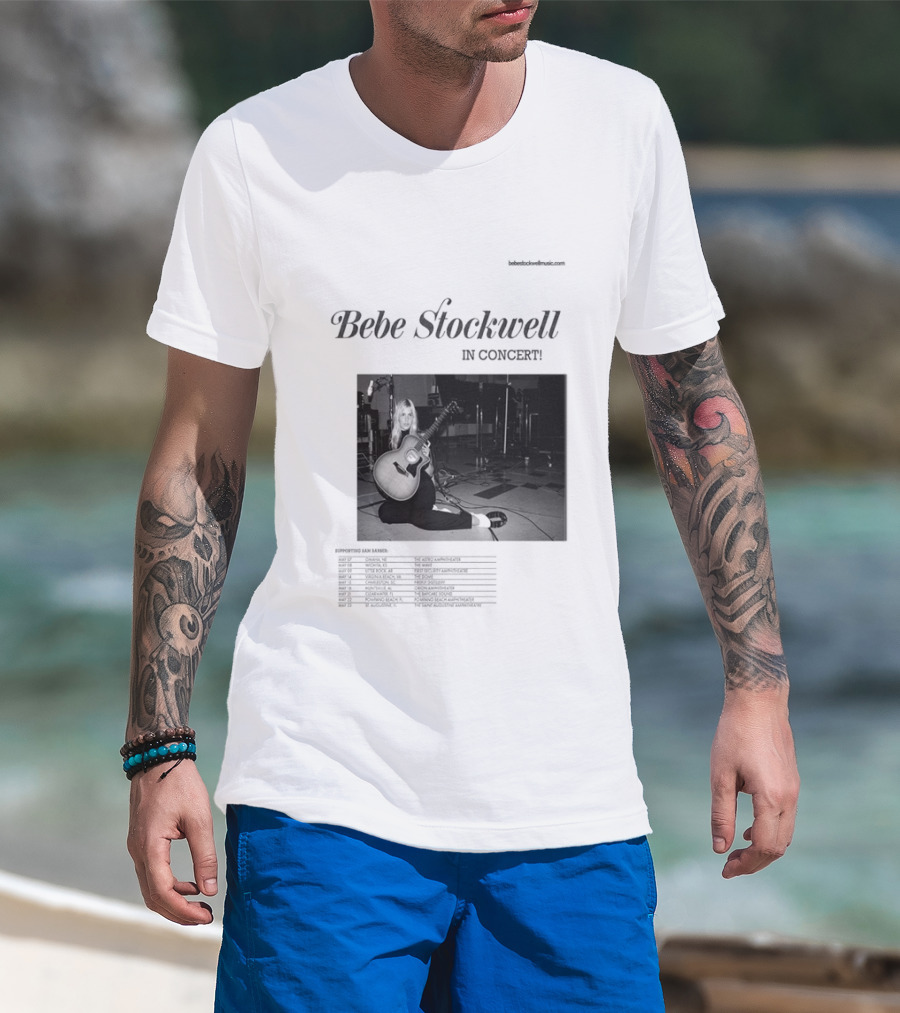 Bebe Stockwell In Concert Tour 2026 Dates Featuring Sam Barber T-Shirt