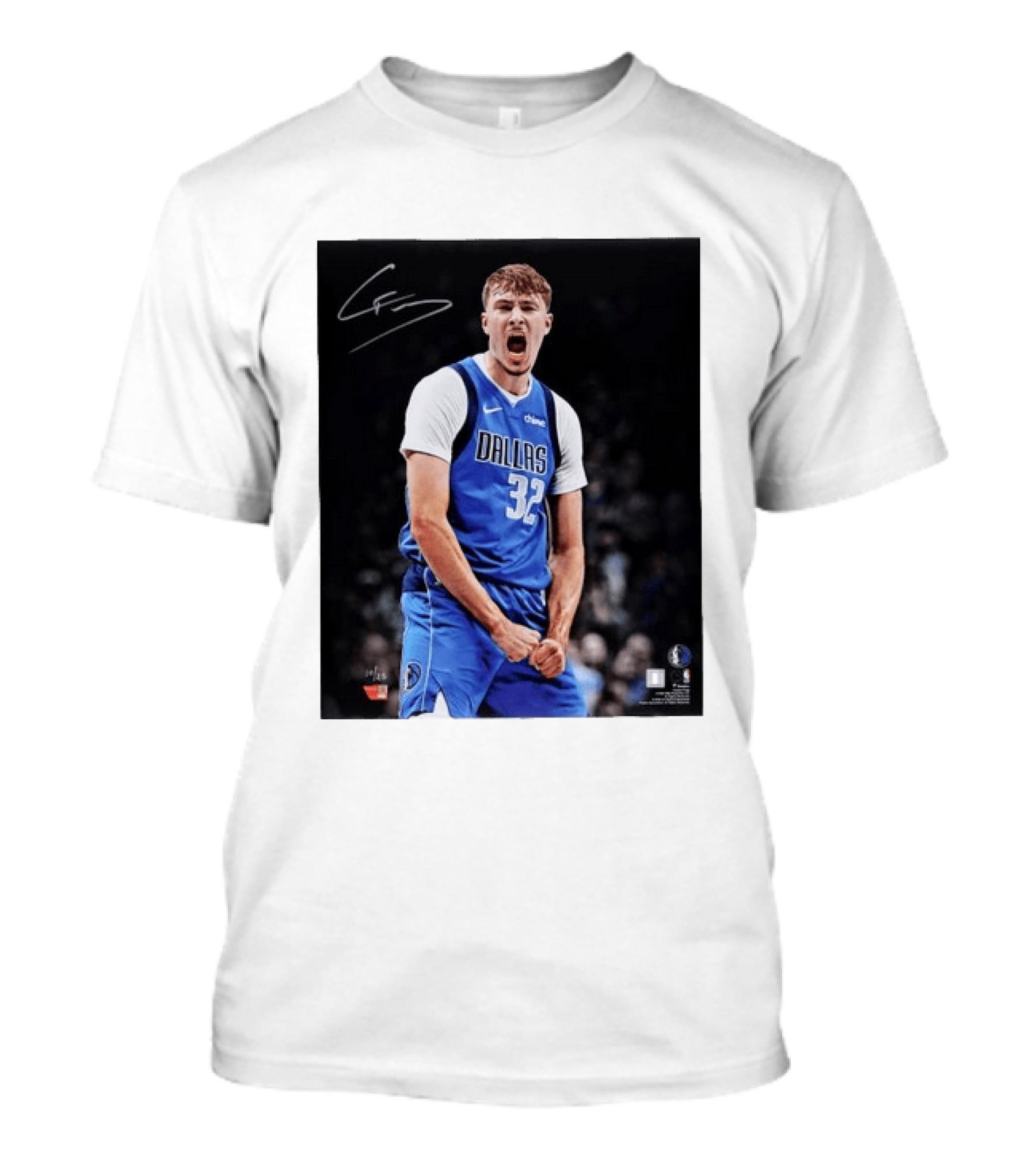 Cooper Flagg Dallas Mavericks Autographed Memorabilia NBA Collectible T-Shirt