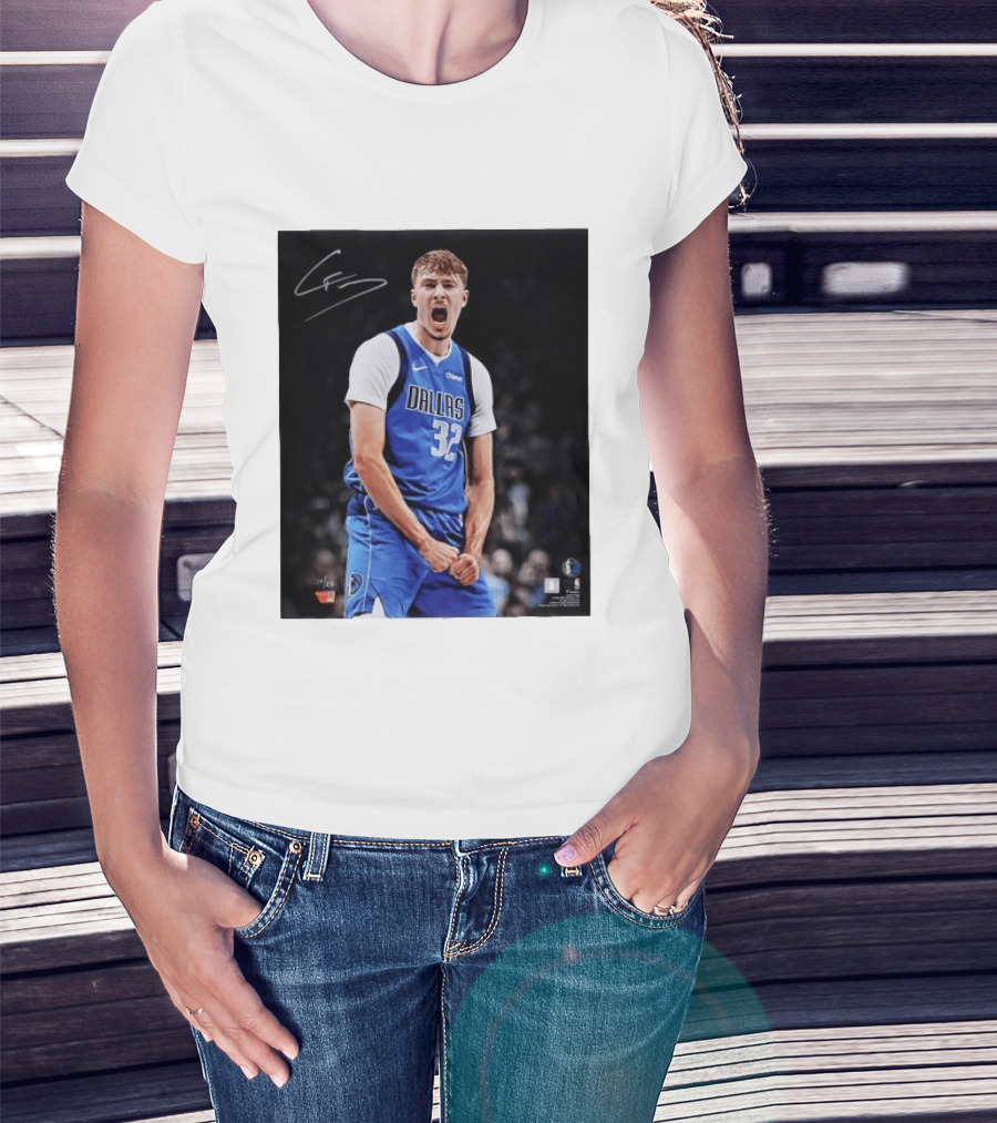 Cooper Flagg Dallas Mavericks Autographed Memorabilia NBA Collectible T-Shirt
