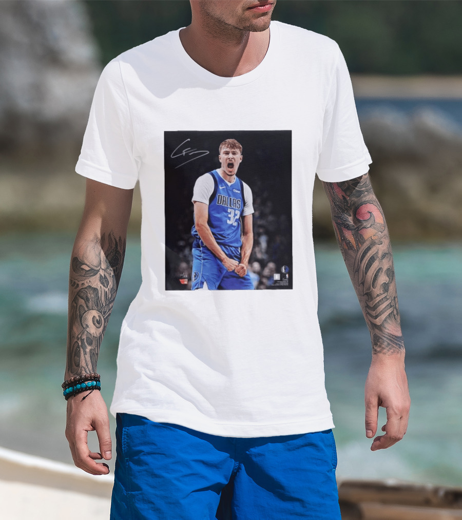 Cooper Flagg Dallas Mavericks Autographed Memorabilia NBA Collectible T-Shirt