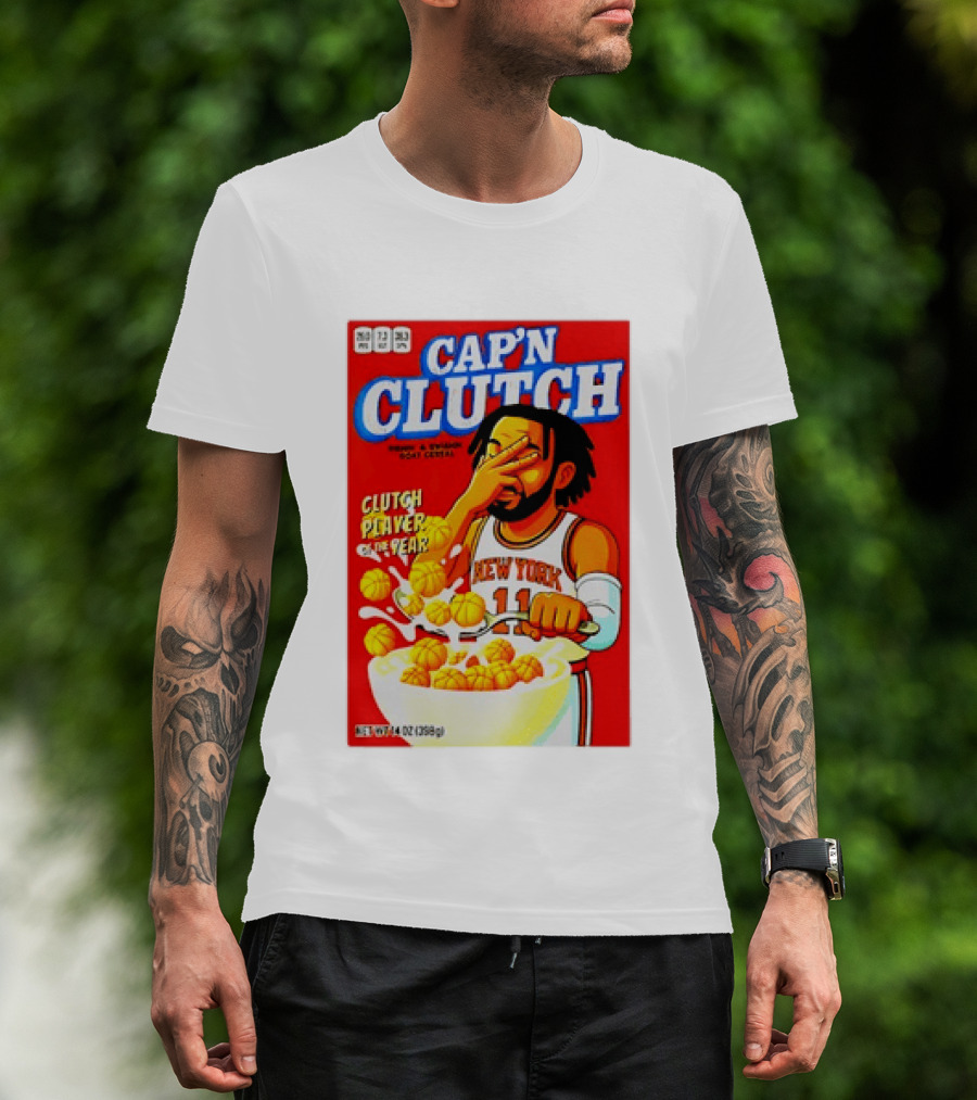 Cap'n Clutch New York Knicks Clutch Player Of The Year Cereal Box T-Shirt