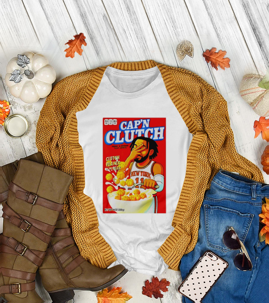 Cap'n Clutch New York Knicks Clutch Player of the Year Cereal Box T-Shirt