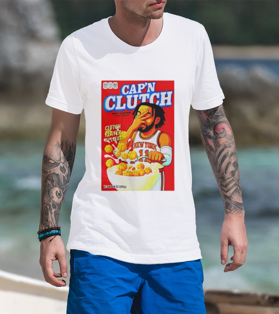 Cap'n Clutch New York Knicks Clutch Player Of The Year Cereal Box T-Shirt