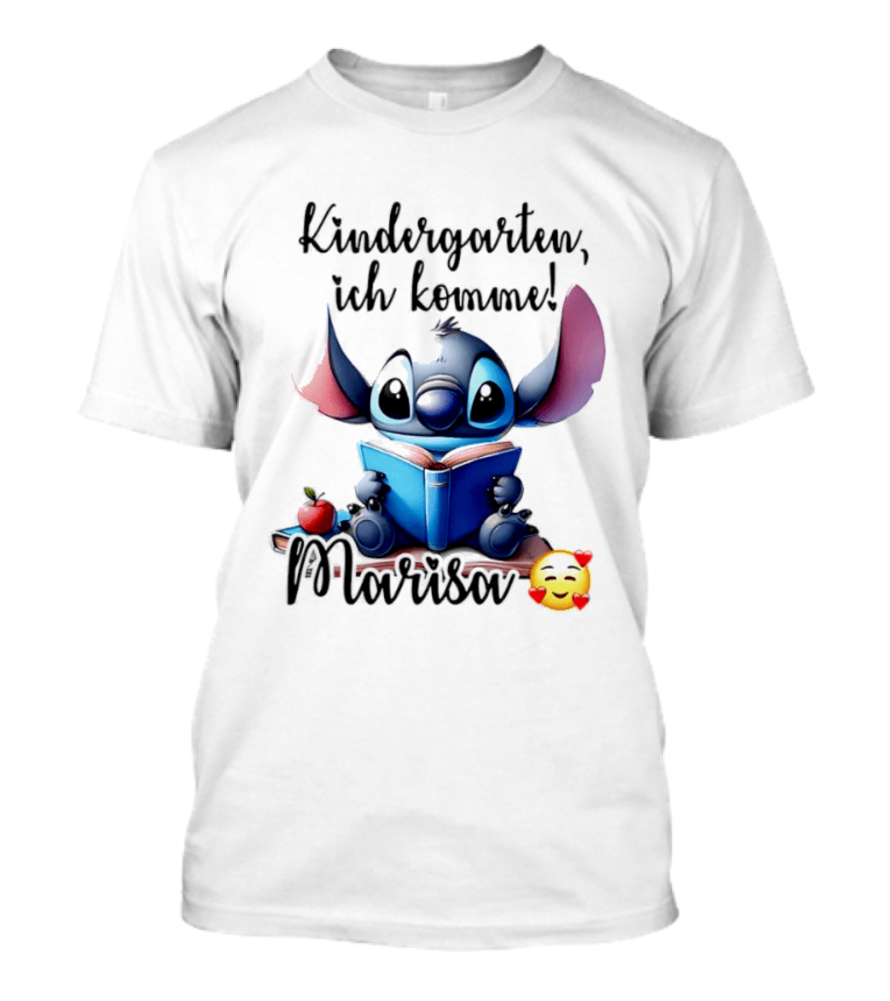 Kindergarten Ich Komme Marisa Blue Alien Book Reading T-Shirt