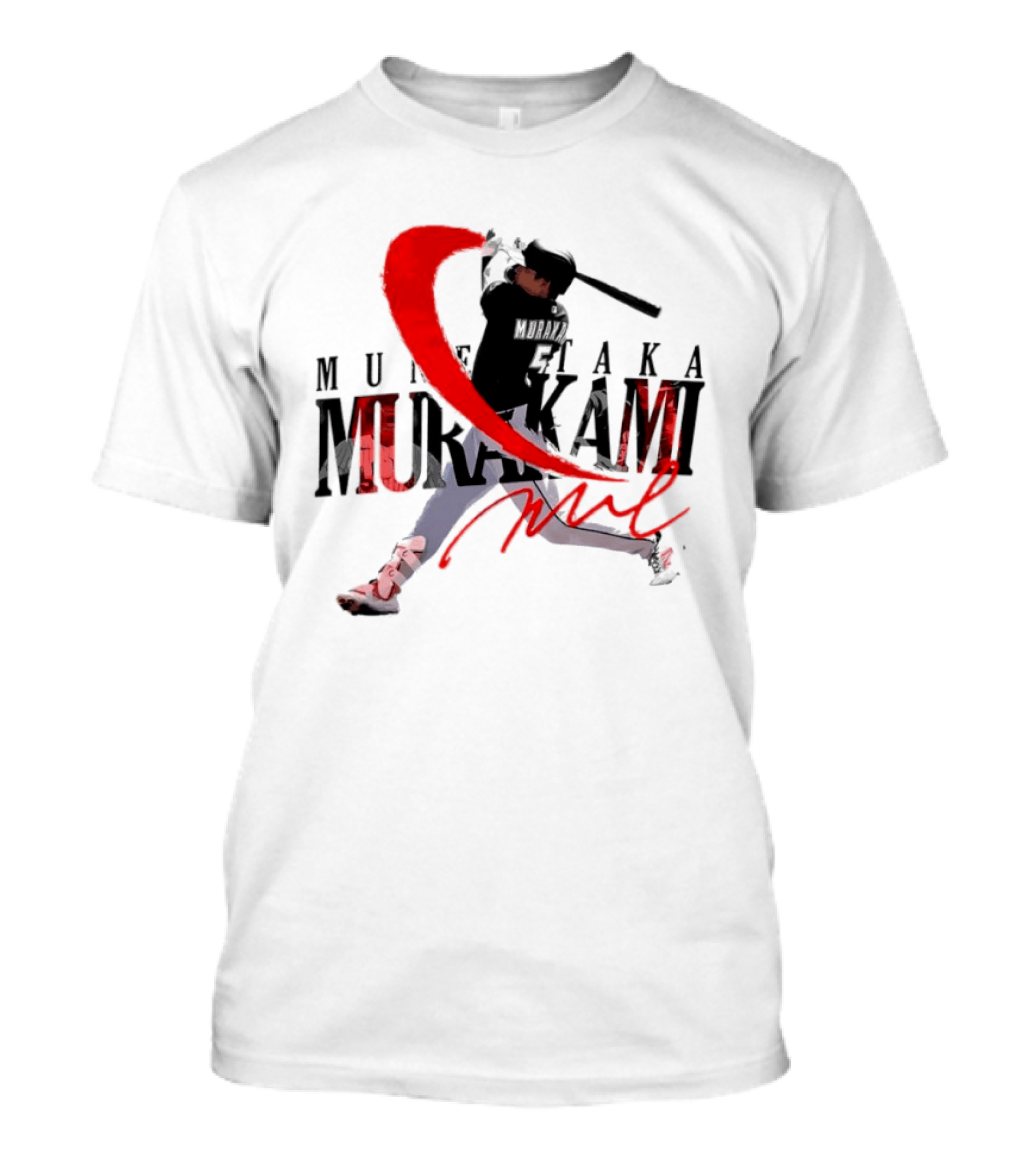 Munetaka Murakami Baseball Player Red Swing T-Shirt