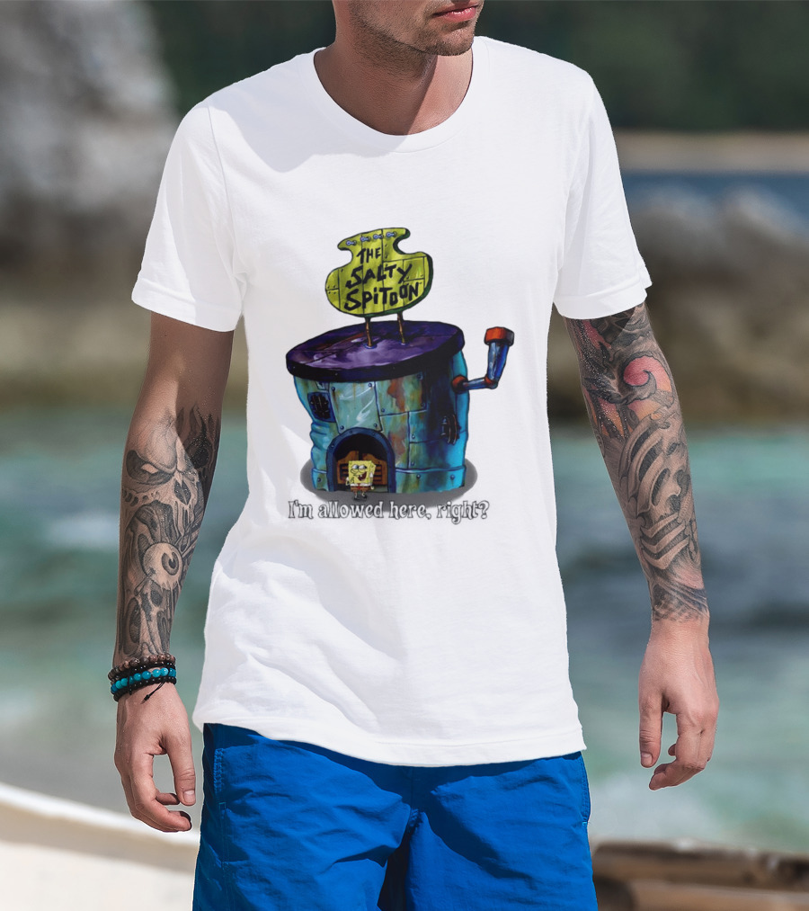 The Salty Spitoon SpongeBob SquarePants Are You Tough Enough Entrance Scene T-Shirt