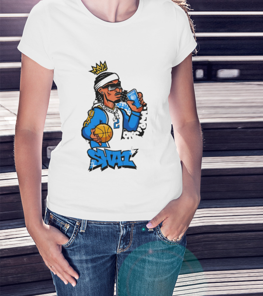 Shai Gilgeous Alexander OKC Crown Basketball Graphic SGA T-Shirt