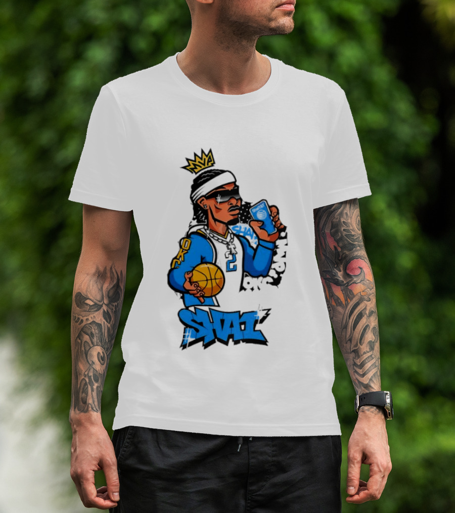 Shai Gilgeous Alexander OKC Crown Basketball Graphic SGA T-Shirt