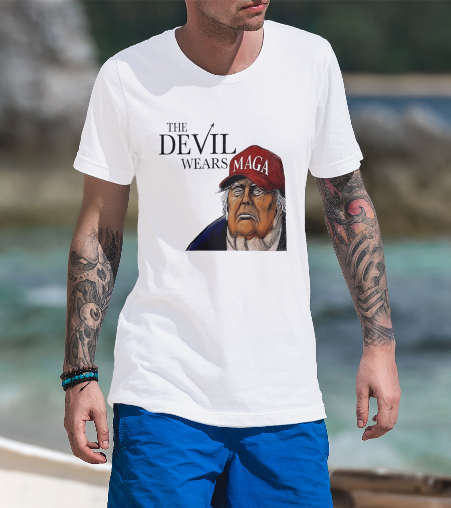 The Devil Wears MAGA Cap Trump T-Shirt