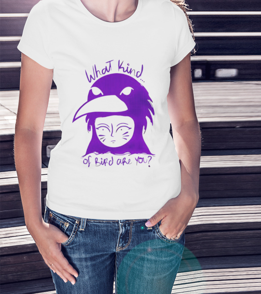 Moonrise Kingdom What Kind Of Bird Are You Purple Drawing T-Shirt