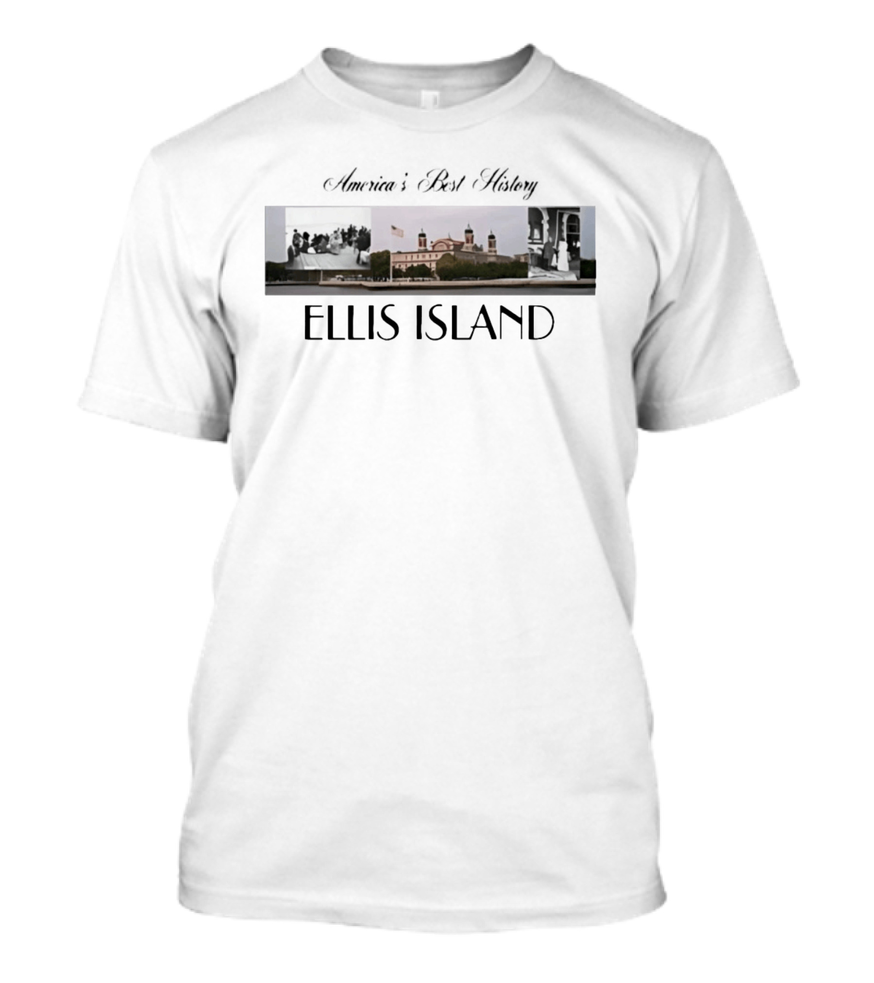 America's Best History Ellis Island Iconic Landmark Photos T-Shirt