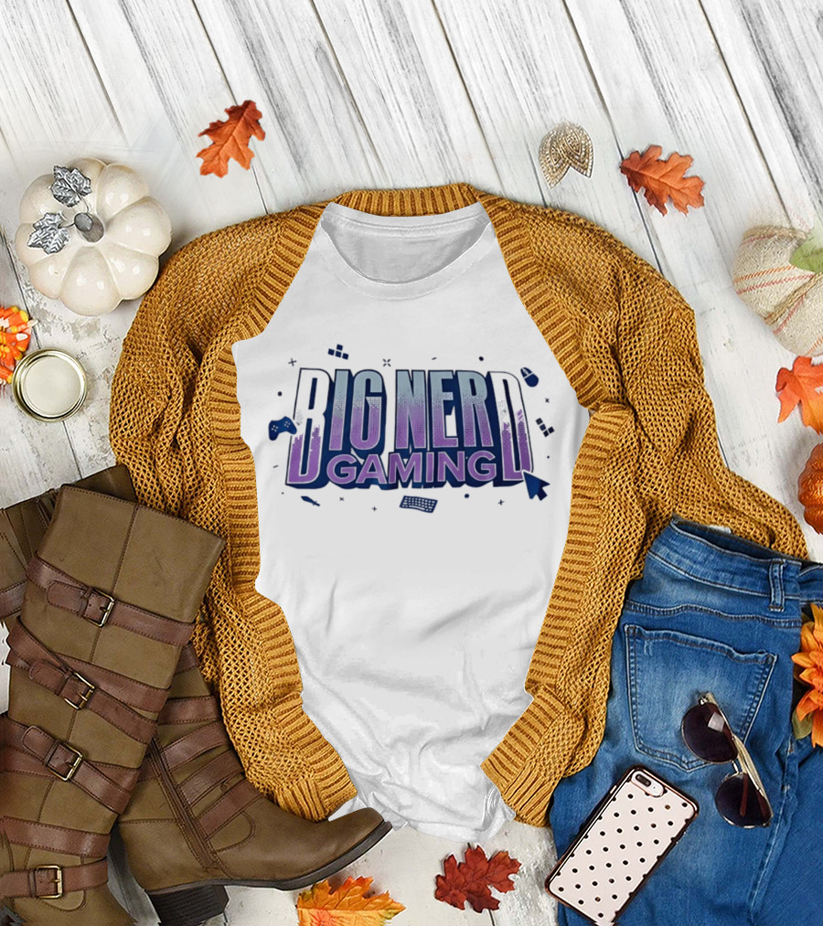 Big Nerd Gaming Console Controller Geek Fanatics T-Shirt