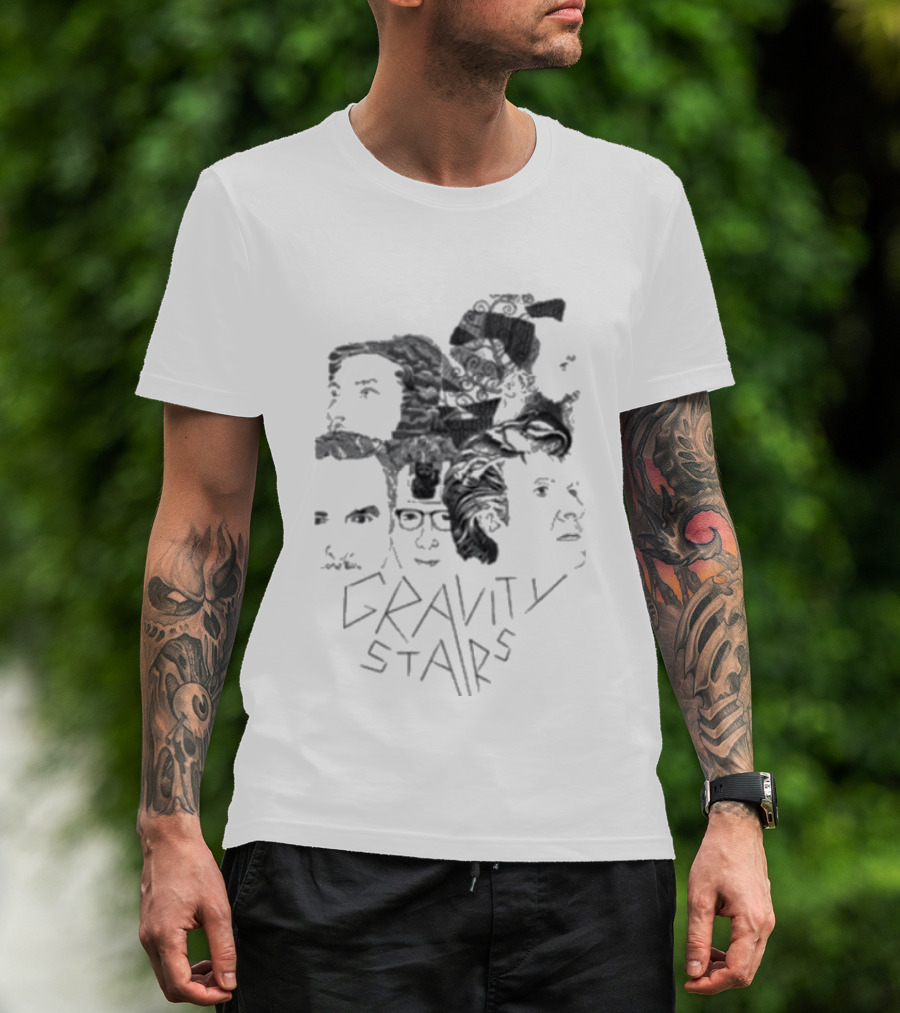 Crowded House Gravity Stairs Tour Faces Montage T-Shirt